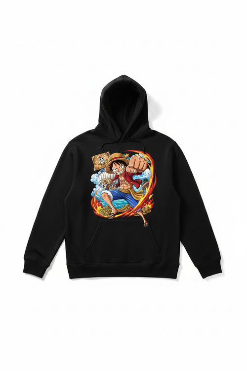 One Piece Luffy Black Hoodie