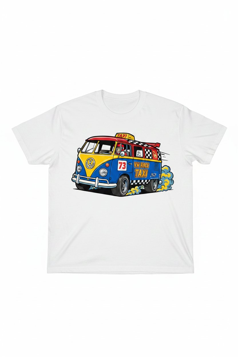 VW Race Taxi White T-Shirt