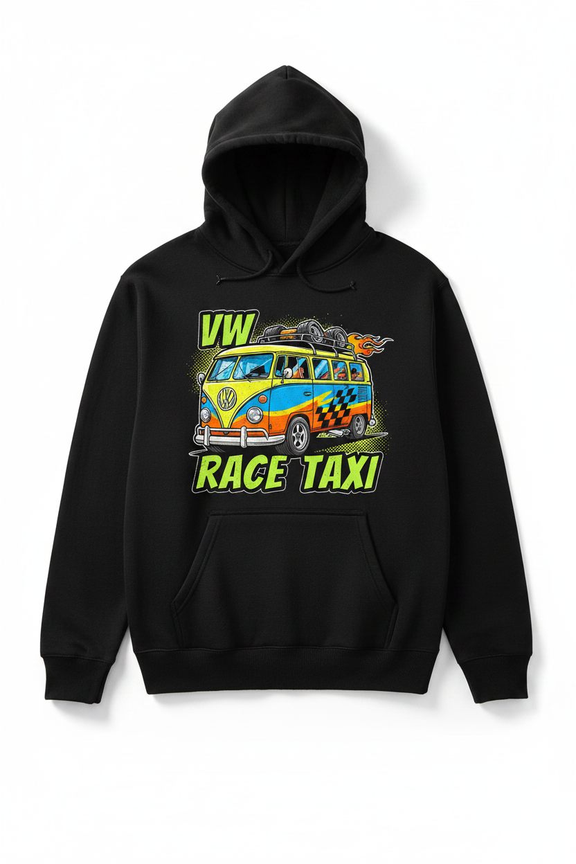 VW Race Taxi Black Hoodie