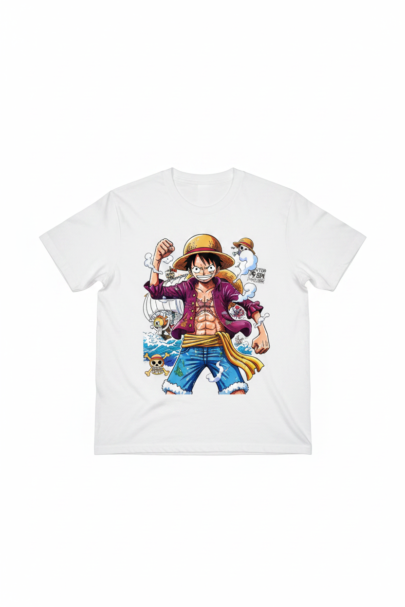 One Piece Luffy White T-Shirt