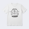 White t-shirt with vintage van design