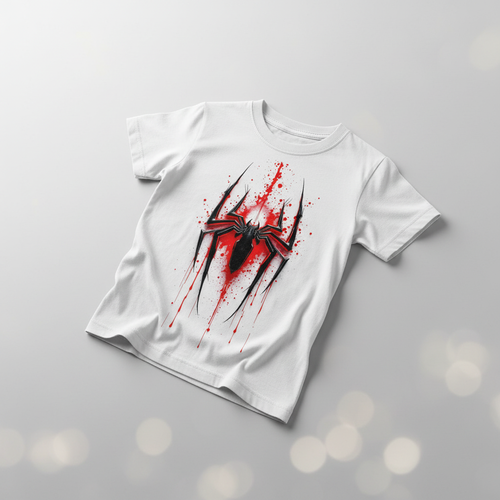 Alternative view of spider hero kids t-shirt
