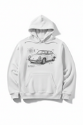 Porsche 912 Sketch White Hoodie