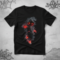 Teen t-shirt with mysterious hooded character