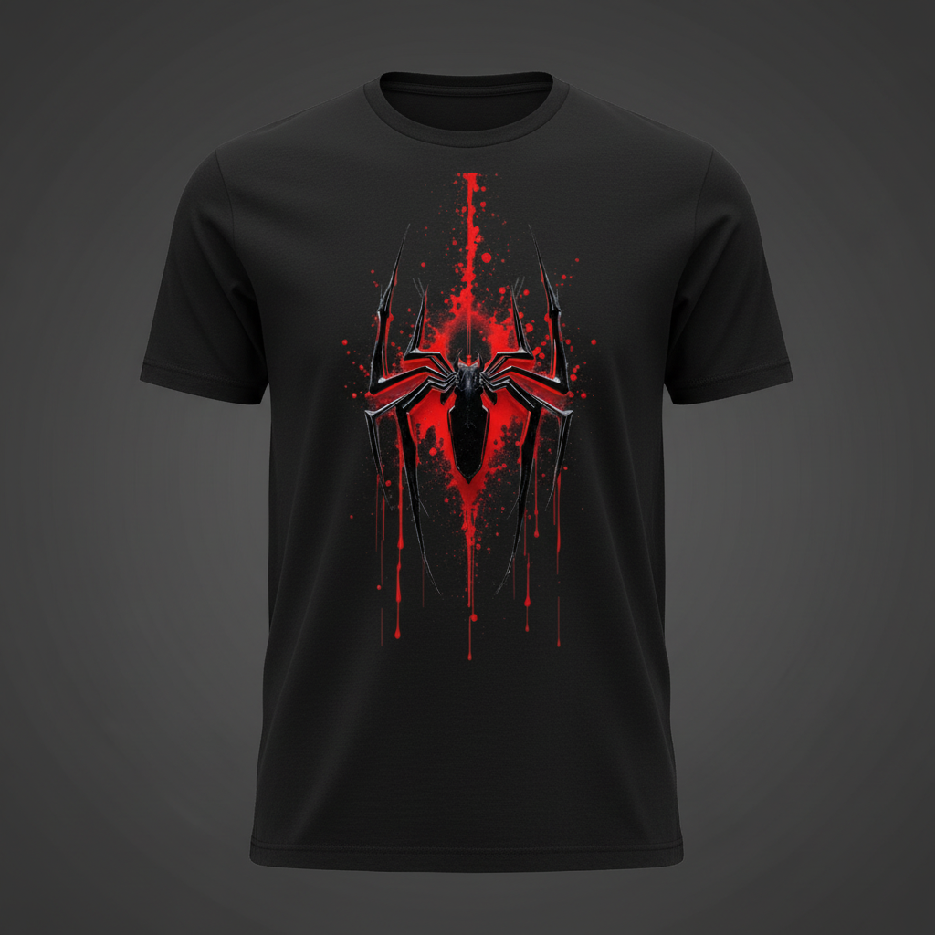 Spider Emblem Tee - Black